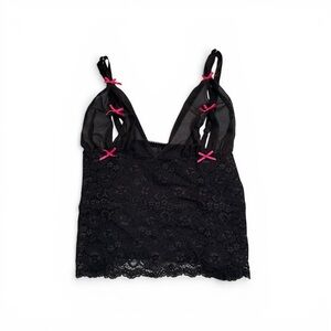 Y2K Victoria's Secret Sexy Little Things Babydoll Cami Bows Open Cup Fairy Pink